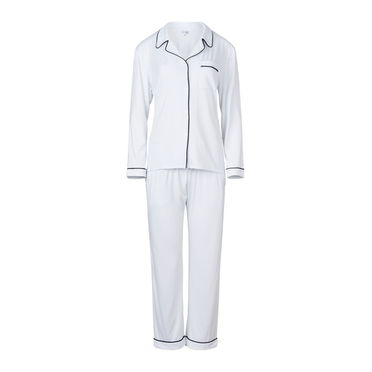Cloud White Bamboo Long Set - Women's