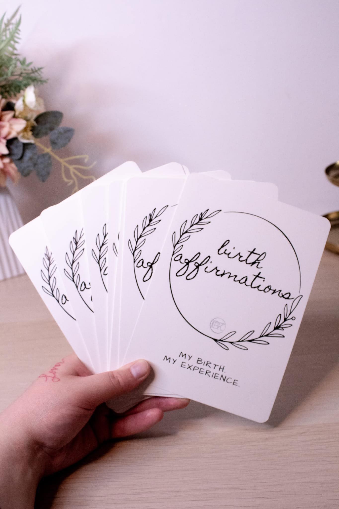 Birth affirmation cards