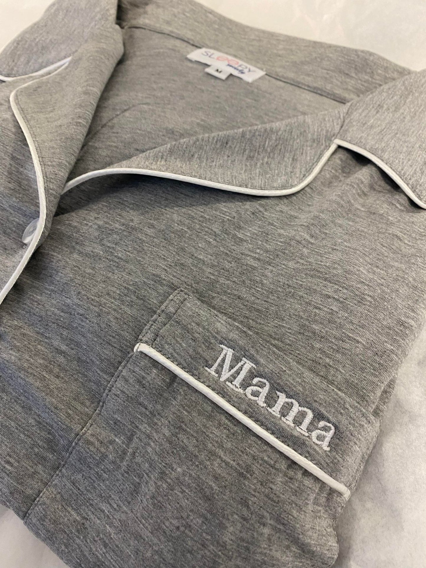 Siesta Grey Bamboo Long Set - Women's