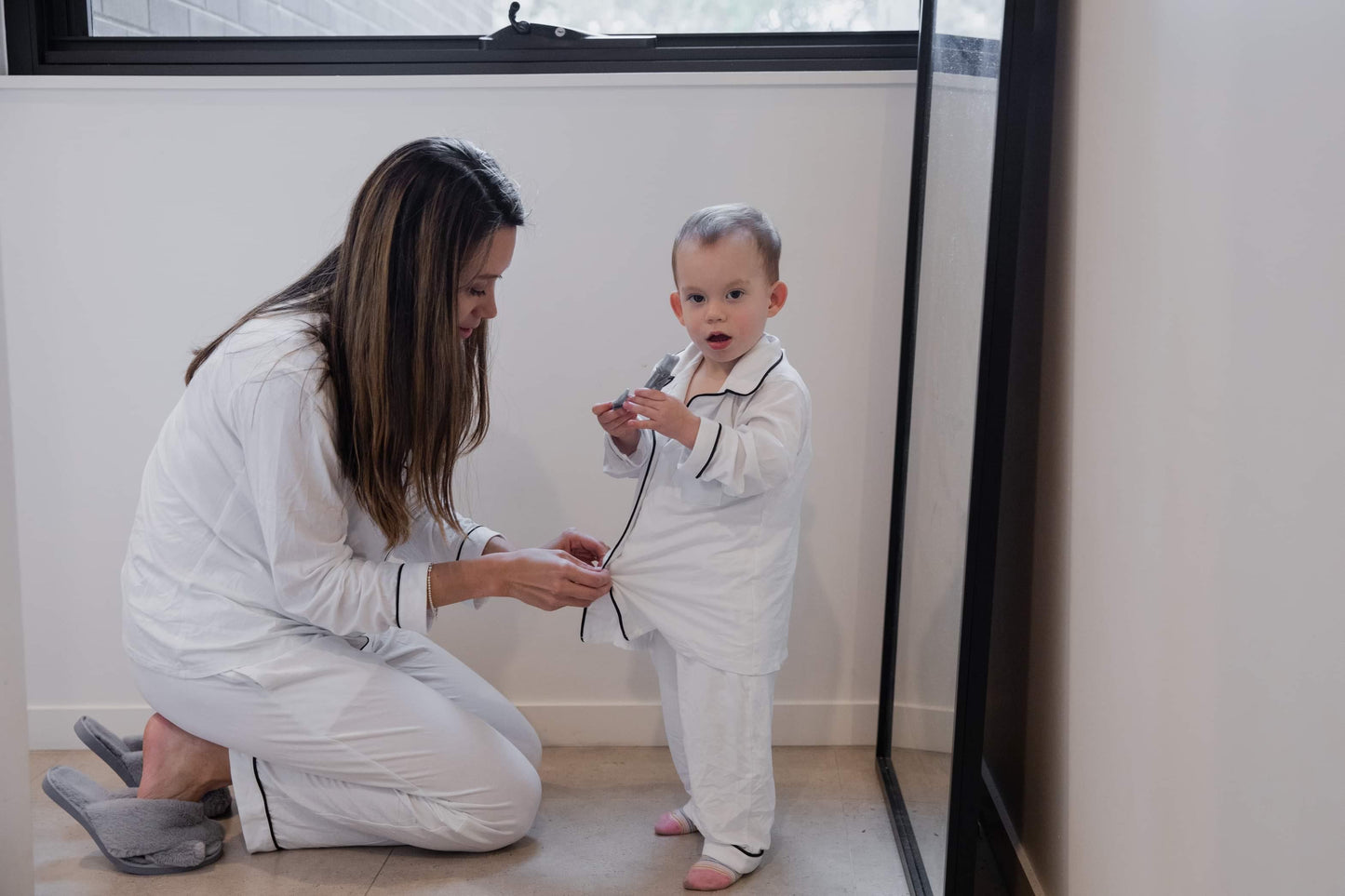 Cloud White Bamboo Long Set - Women's