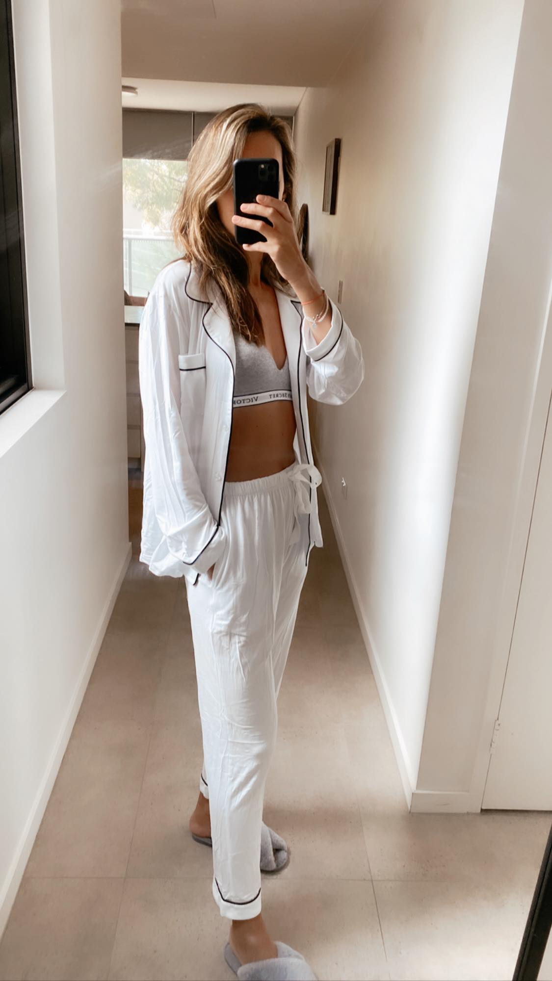 Cloud White Bamboo Long Set - Women's