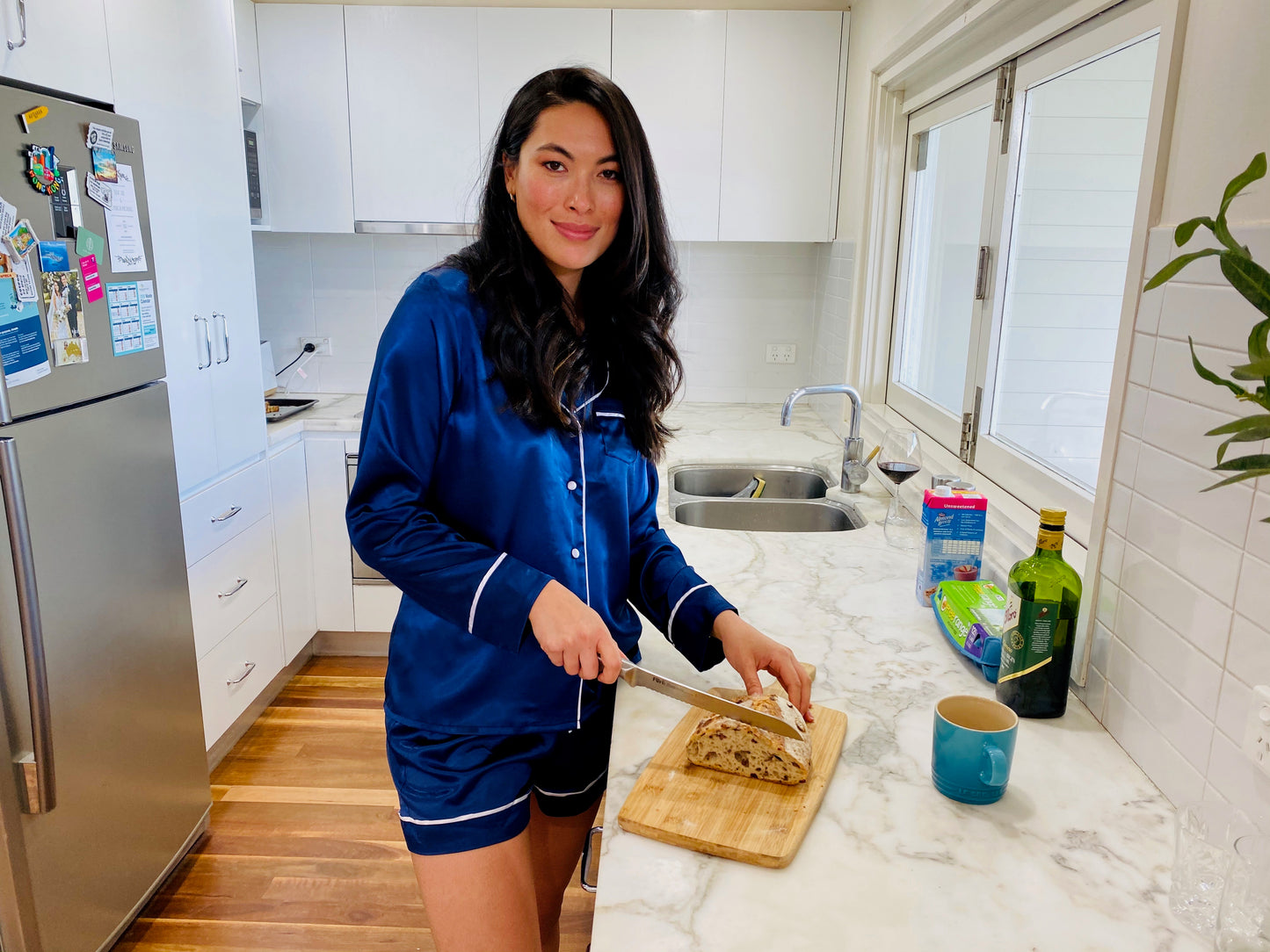 Snoozy Royal Blue Long Short Set