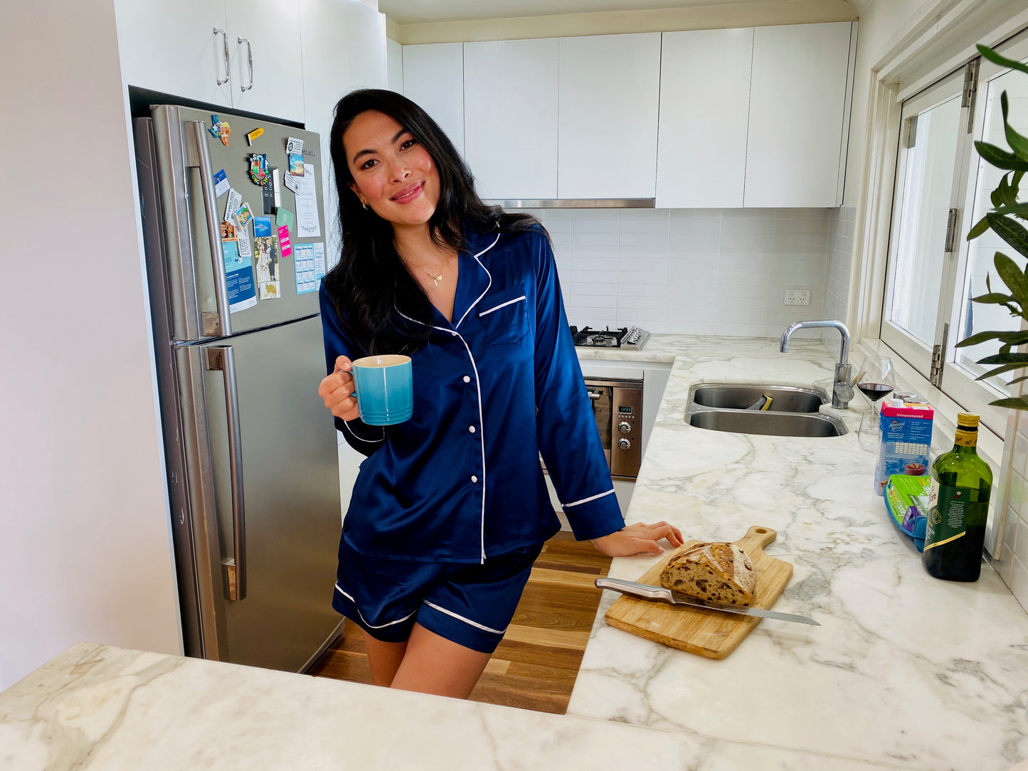 Snoozy Royal Blue Long Short Set