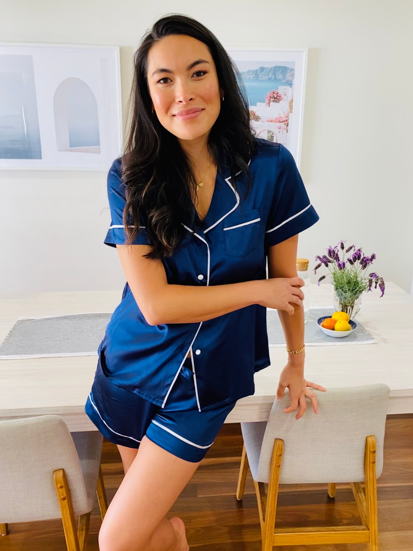 Snoozy Royal Blue Short Set