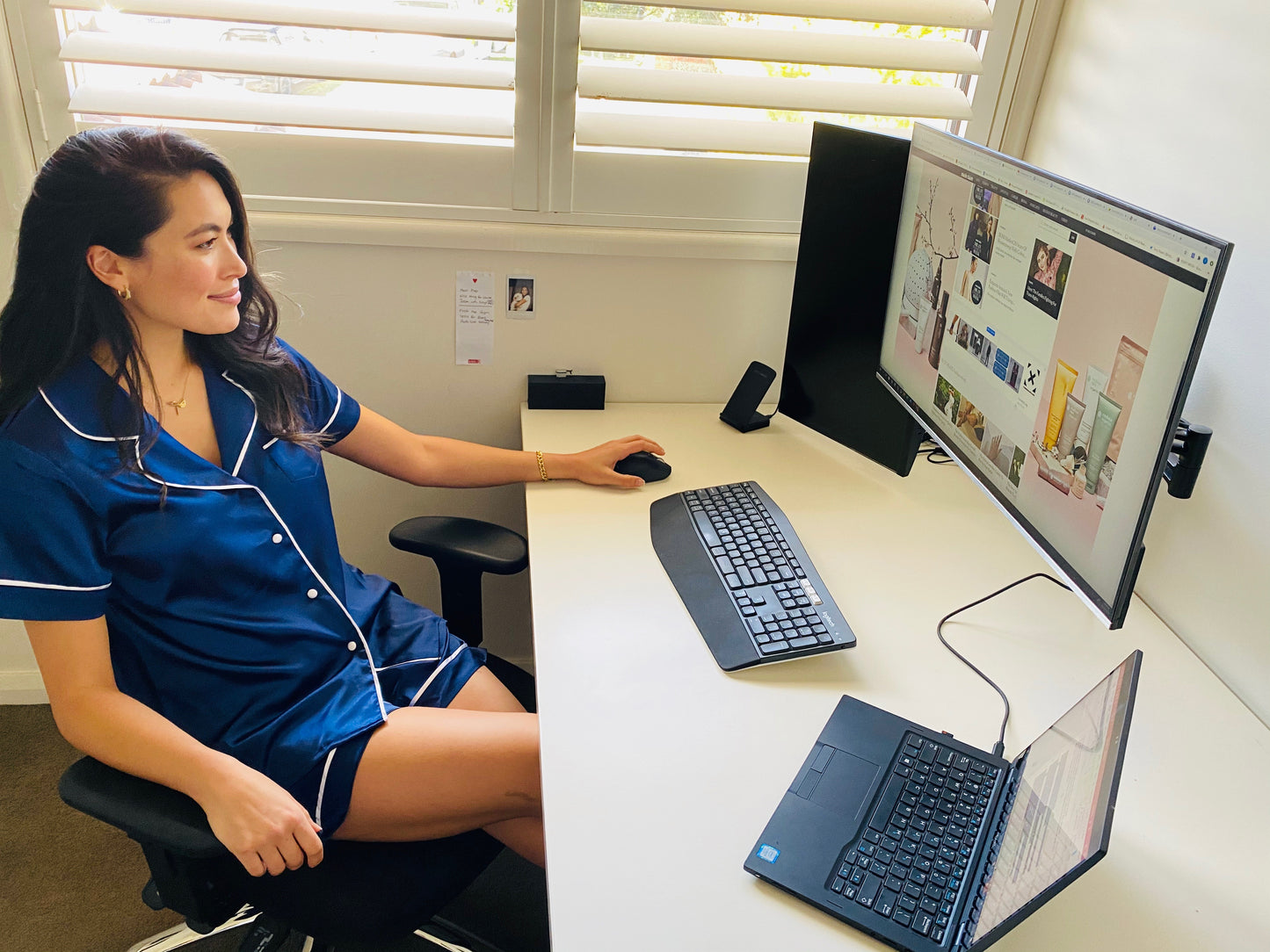 Snoozy Royal Blue Short Set