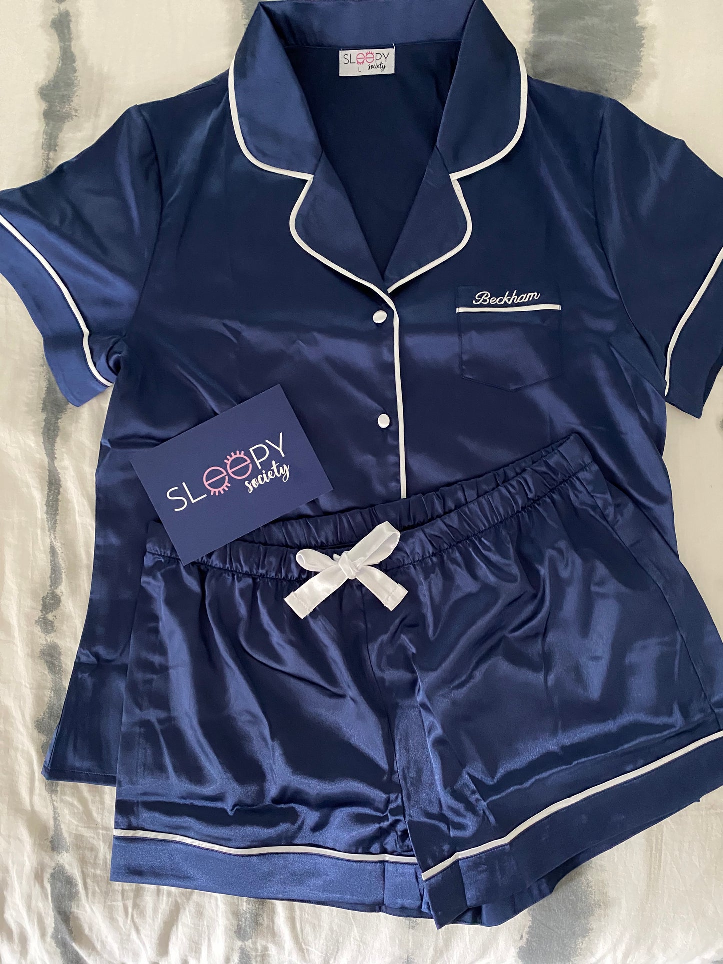 Snoozy Royal Blue Short Set