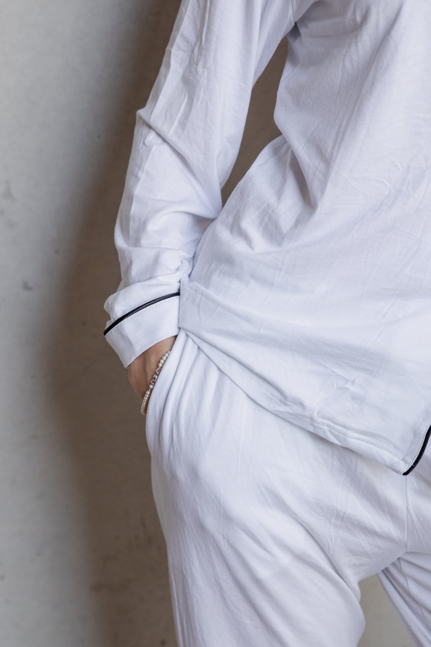 Cloud White Bamboo Long Set - Women's