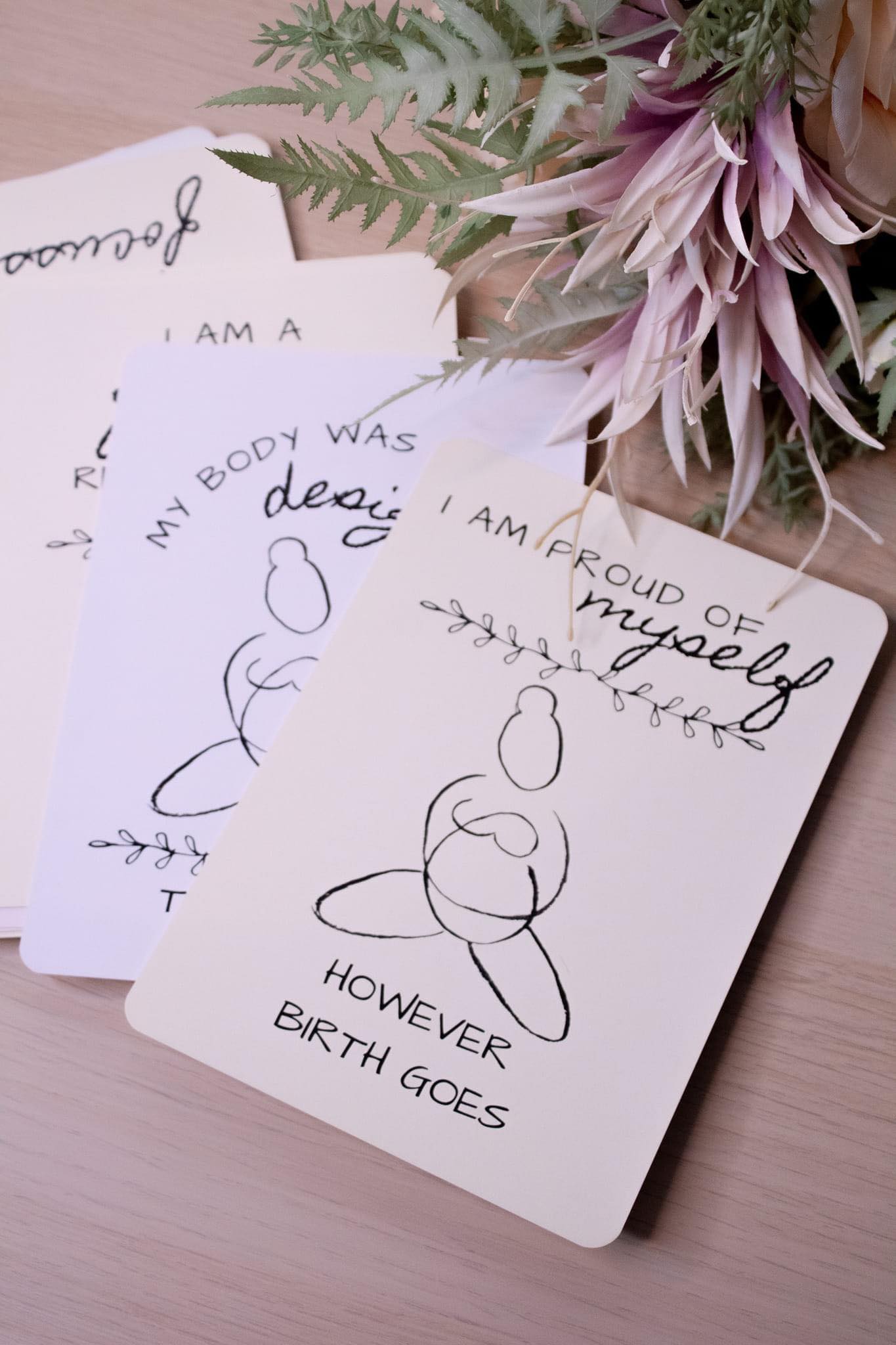 Birth affirmation cards