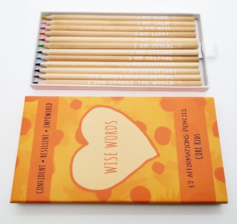 Affirmation colouring pencils